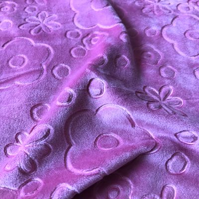 3D embossed spandex velvet 