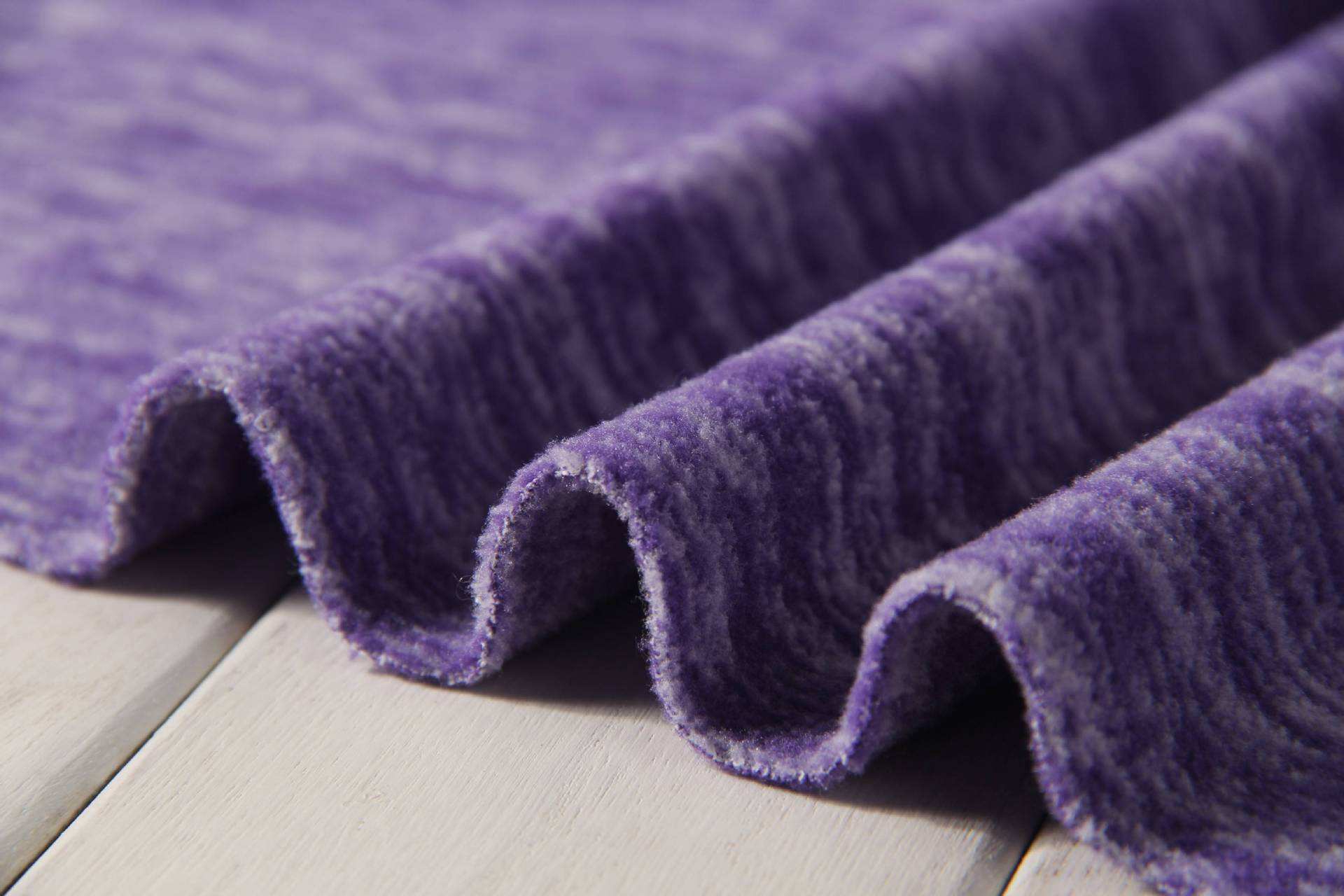 thick knitting fleece with cationic colors